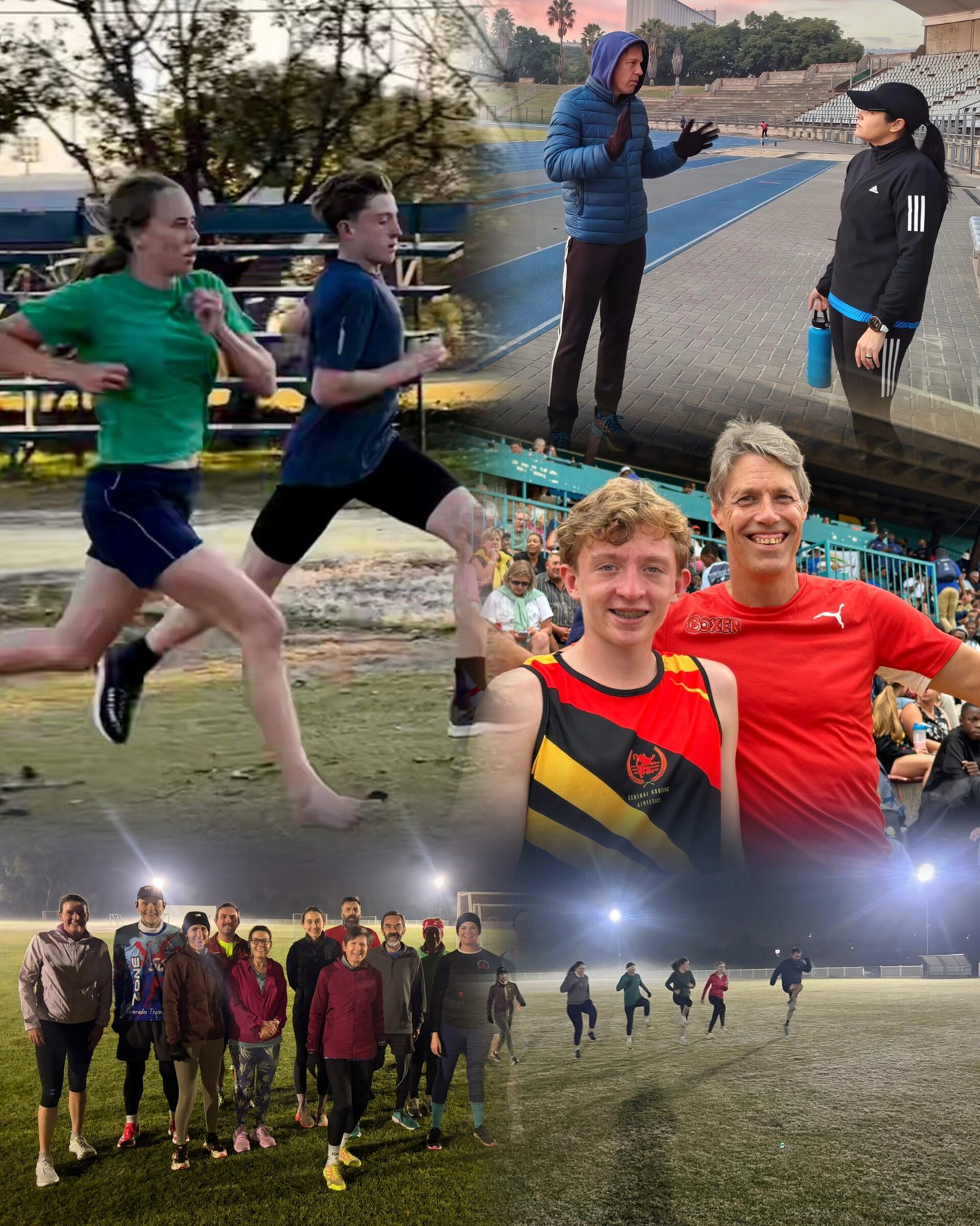 RacePace coaching, athletes, and group training collage